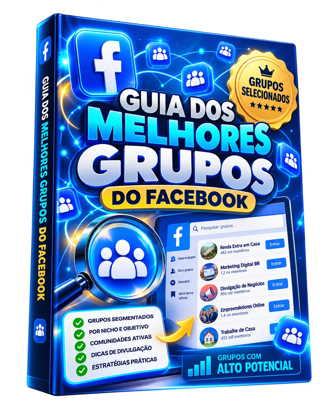 Capa do bônus 2: Guia dos Melhores Grupos do Facebook